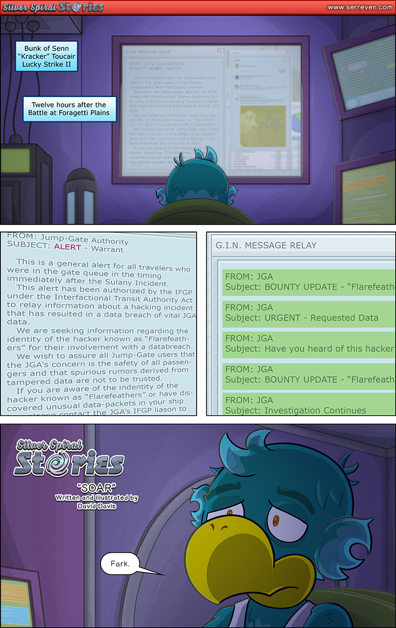 Meanwhiles: Soar - Page 1 | comic involving space jump tech