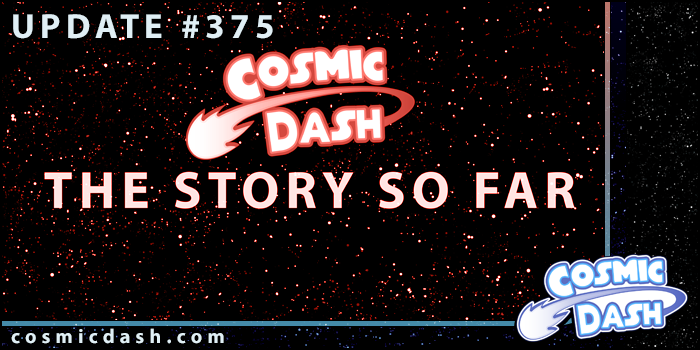 Cosmic Dash 4.3 Log update, posted on this comic about Kracker's parents.