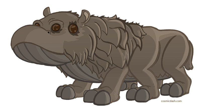Depiction of a loap, an alien pack animal.